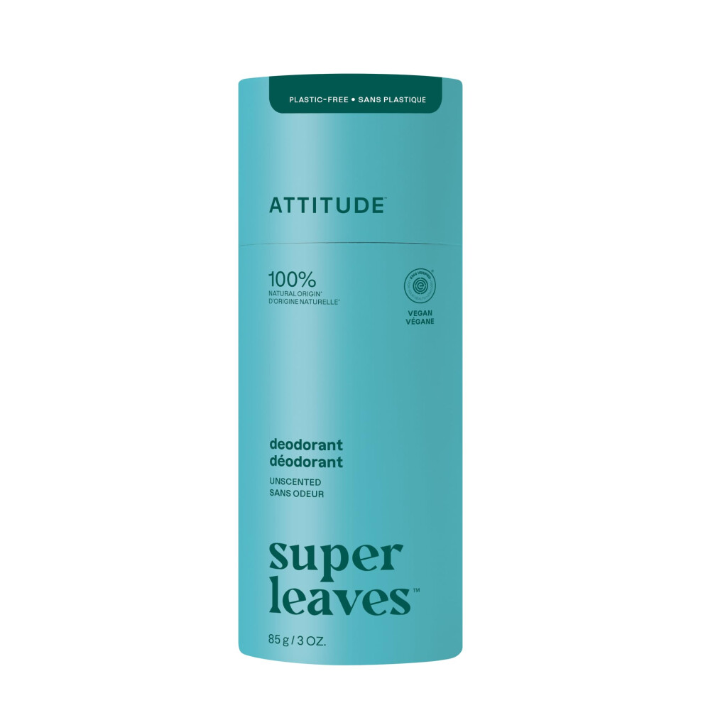 Attitude Plastic-Free Deodorant Ewg Verified Aluminum Free Plant- And Mineral-Based Ingredients Vegan And Cruelty-Free Hypoallergenic Unscented