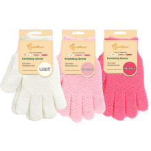 Evridwear Peeling Handschuhe für die Dusche, 100% Nylon Dicke Weiche Mittlere Schrubber für Tote Haut