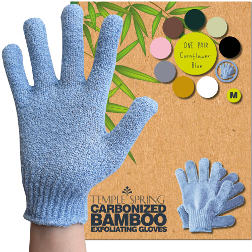 Temple Spring Peelinghandschuh, Rayon-Bambus Peeling Körperpeeling, Luffa Waschlappen