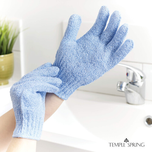 Temple Spring Peelinghandschuh, Rayon-Bambus Peeling Körperpeeling, Luffa Waschlappen 1