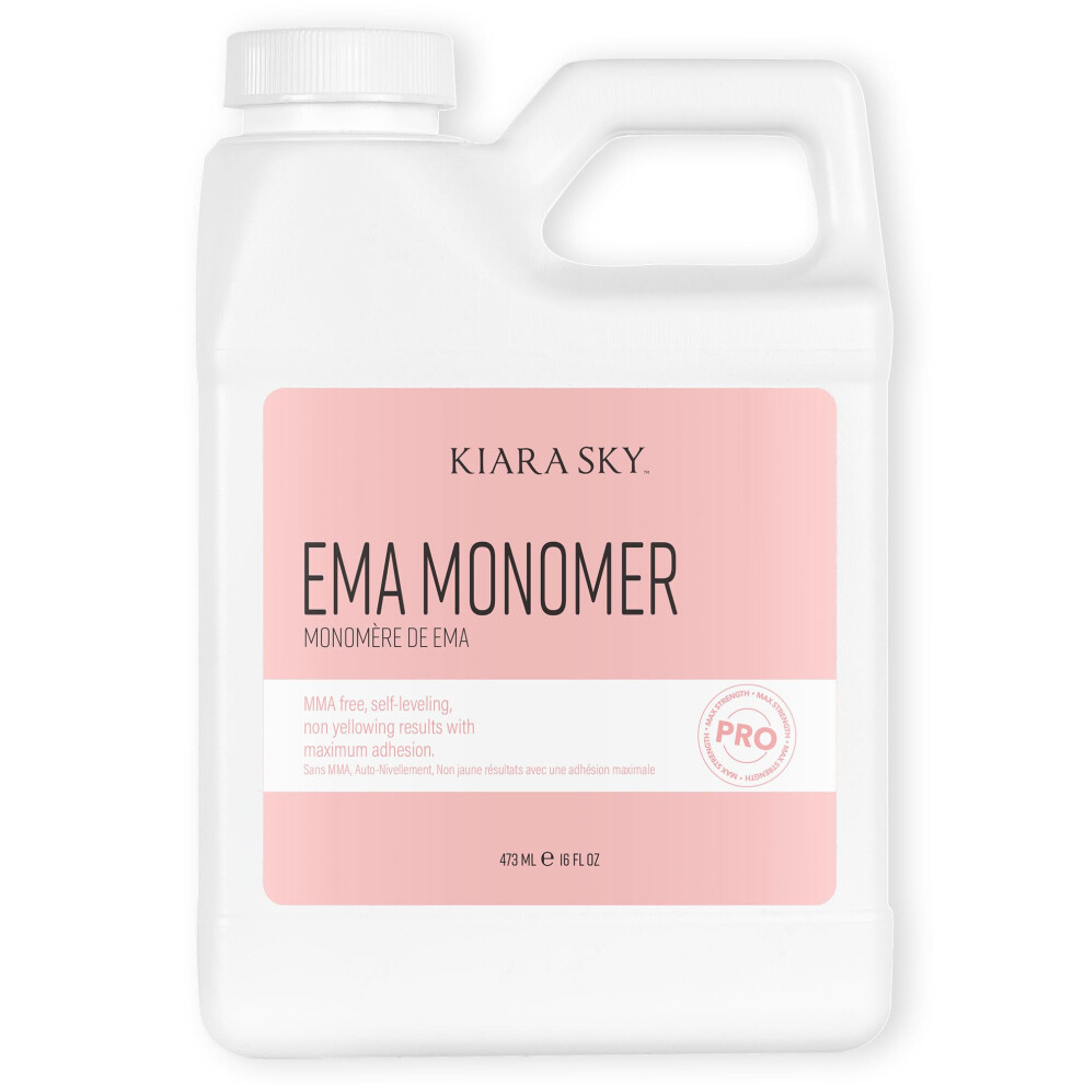 Kiara Sky Ema Monomer - Professional Acrylic Nail Liquid, 16 Oz, Mma- And Hema-Free, Cruelty-Free, Ksm