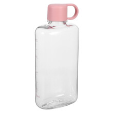 4St Wasserflasche: Wiederverwendbare Flache Kunststoffflasche Pink