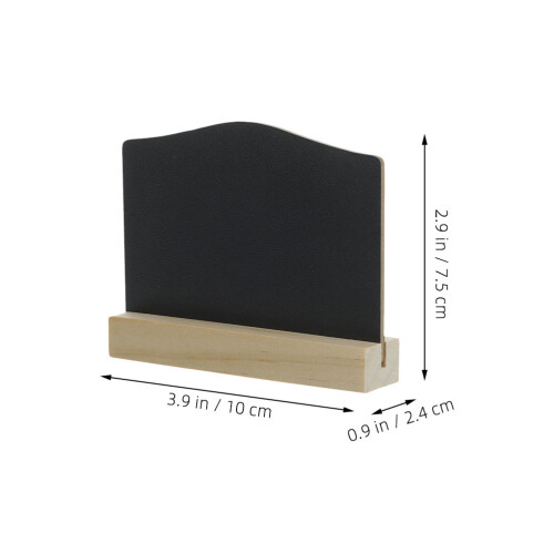 Raindrops Double-Sided Mini Chalkboard Signs Black 6pcs 3.9x2.9x0.9in 2