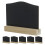 Raindrops Double-Sided Mini Chalkboard Signs Black 6pcs 3.9x2.9x0.9in 11