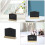 Raindrops Double-Sided Mini Chalkboard Signs Black 6pcs 3.9x2.9x0.9in 4