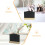 Raindrops Double-Sided Mini Chalkboard Signs Black 6pcs 3.9x2.9x0.9in 8