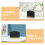 Raindrops Double-Sided Mini Chalkboard Signs Black 6pcs 3.9x2.9x0.9in 7