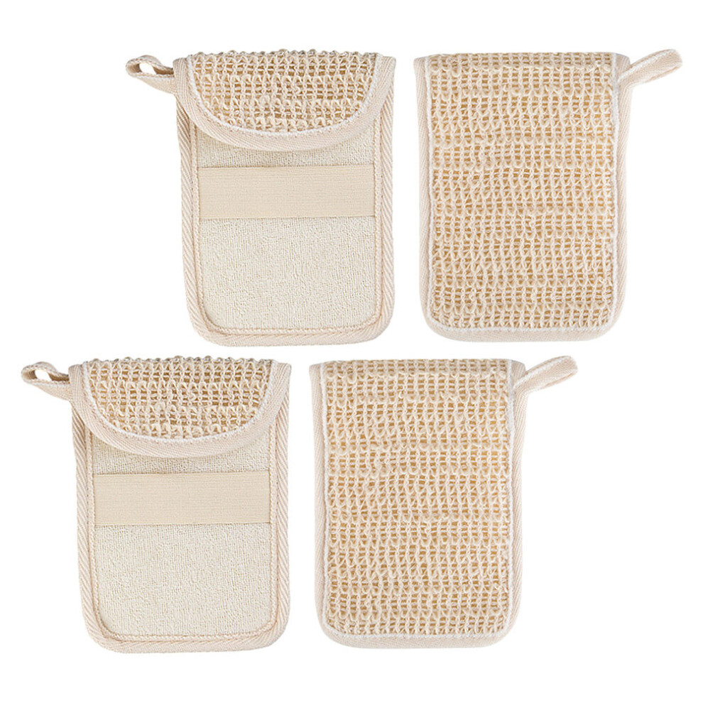 Ohphcall 2Pcs Exfoliating Soap Bags For Bar Soap Mesh Pouch Body Scrubber