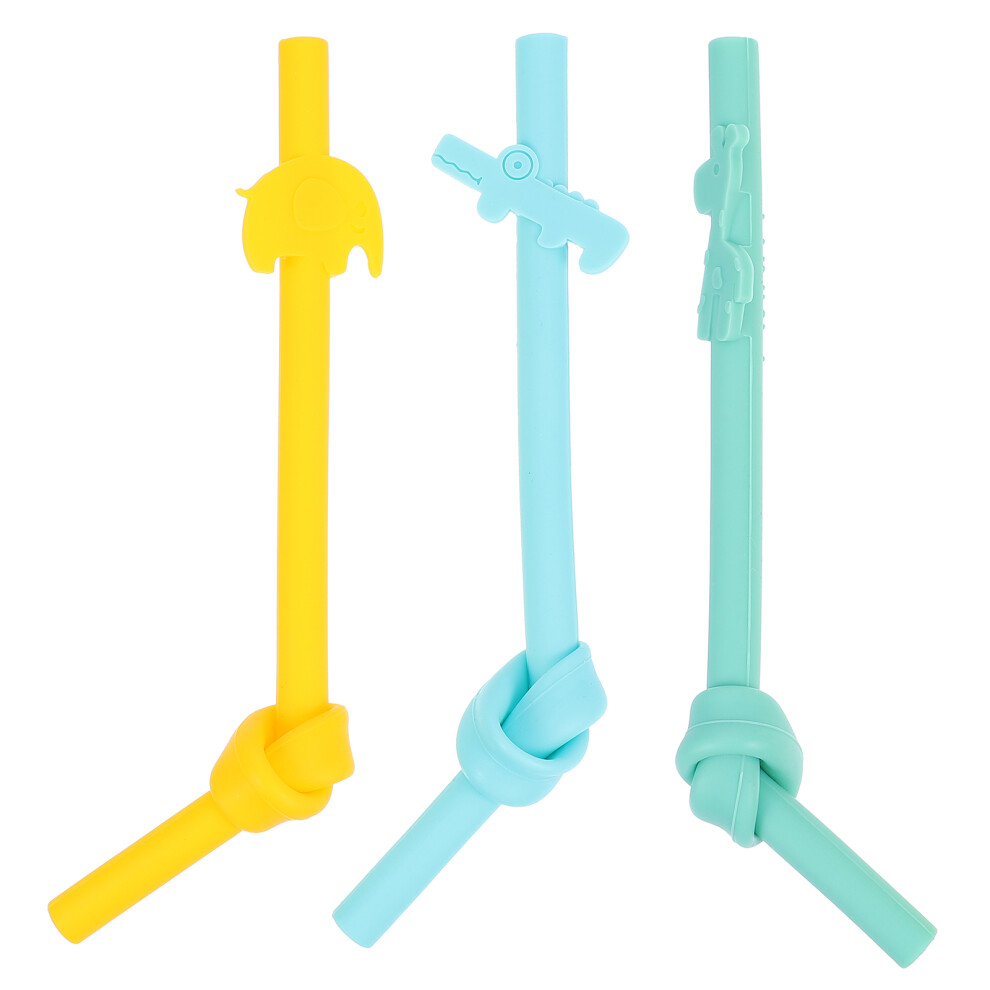 3 Pcs Reusable Silicone Straws For Tea And Milk Tea Solustre