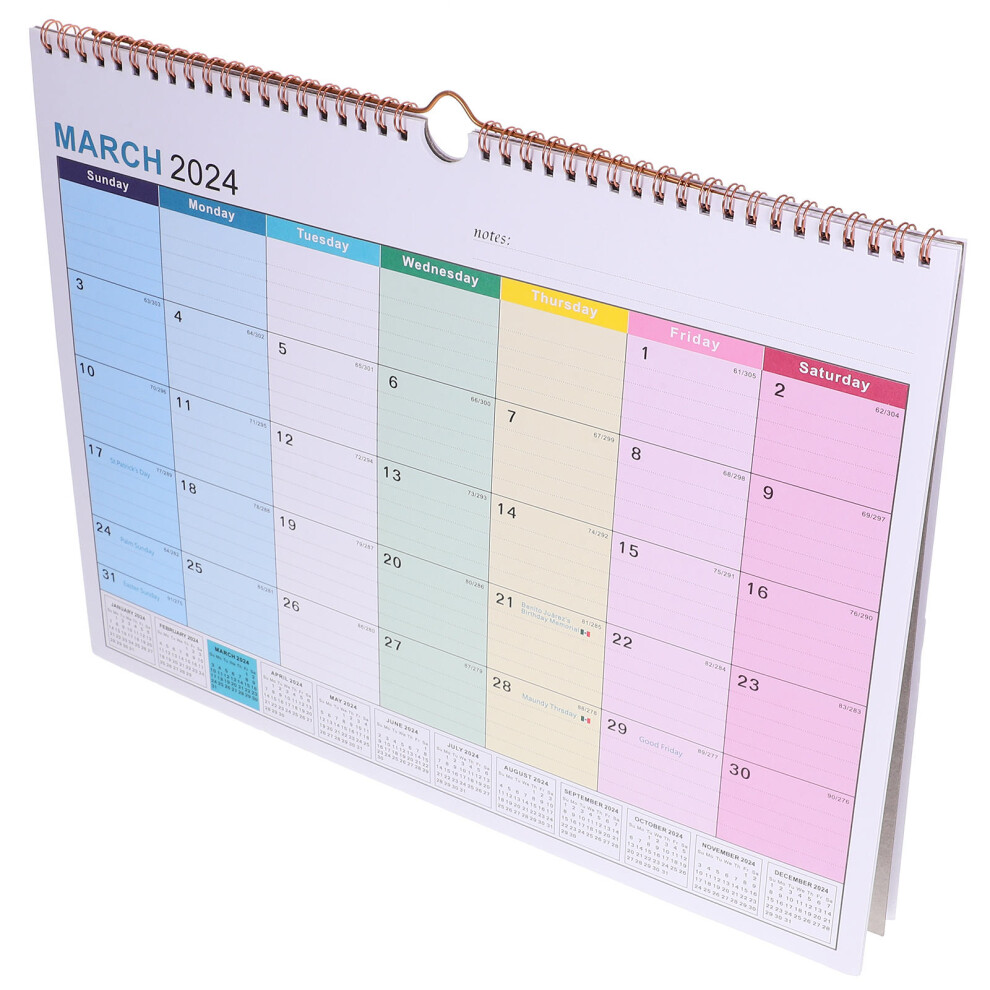 2024-2025 Wall Calendar Monthly Hanging English Calendar