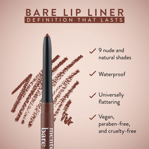 Mented Cosmetics Μολύβι Χειλιών για Γυναίκες, Σκούρο Καφέ, Αδιάβροχο, Vegan + Χωρίς Βία 1