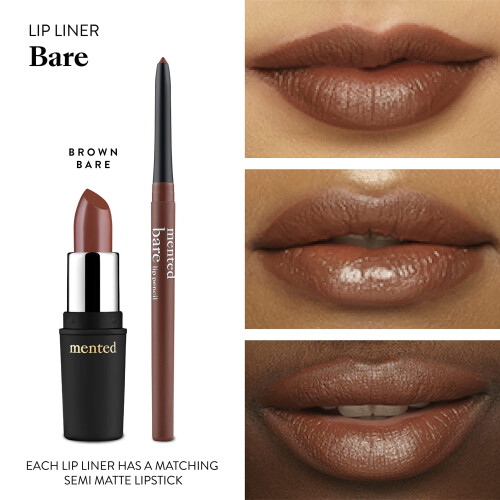Mented Cosmetics Μολύβι Χειλιών για Γυναίκες, Σκούρο Καφέ, Αδιάβροχο, Vegan + Χωρίς Βία 2