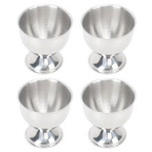 High-Quality 4PCS 40ml Egg Cup Set Stainless Steel Easy to Clean