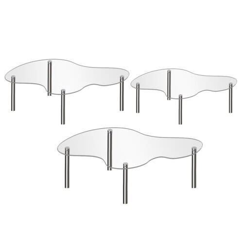 3Pcs Acrylic Display Riser Transparent Cake Holder for Wedding & Home