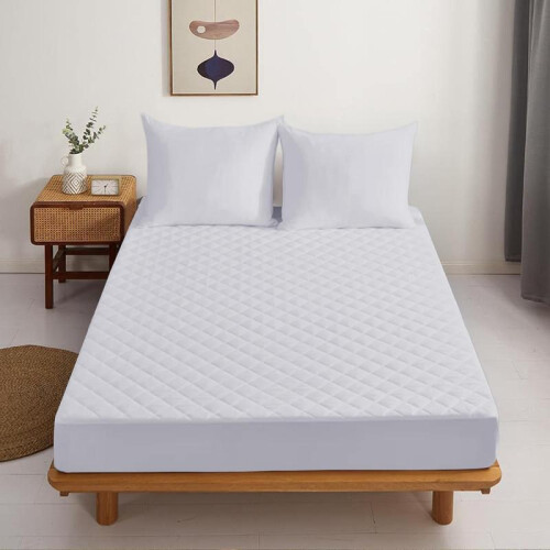 (Double) Quilted Mattress Protector - Hotel Quality, Extra Deep, Soft & Breathable, Noiseless, Machine Washable 2