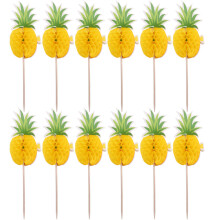 50Stk Cocktail Spieße Partyzubehör Waben Ananas