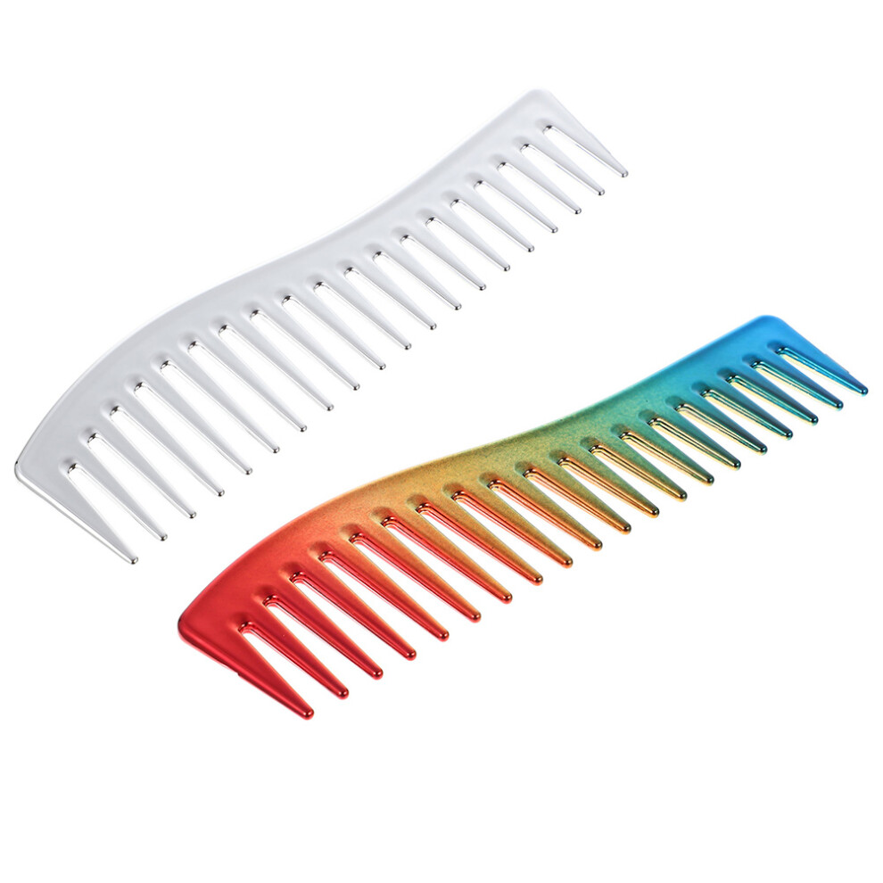 Solustre Unisex 2Pcs Durable Abs Hair Detangling Comb For Men Styling Tool