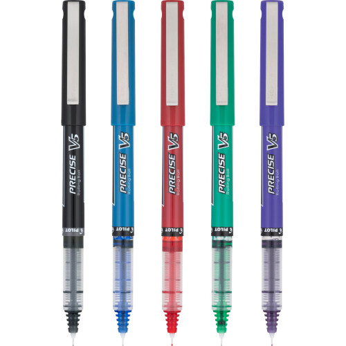 Pilot Pilot Precise V5, Kappen-Liquid-Ink Rollerballpen, Extra feine Spitze 0,5 mm, 5er Pack 1