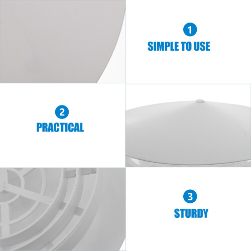Plastic Ducting Ventilation Rain Hat Chimney Funnel Cover 2