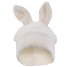 Autumn Winter Rabbit Ear Knitted Wool Hat For Girls