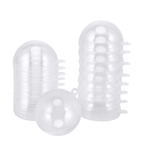 10Pcs Durable Plastic Ball Ornaments Fillable Hanging Ball Decor Set