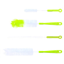 1 Set 4Pcs Long Handle Bottle Clean Brushes Light Green