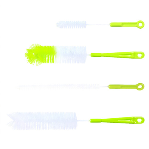 1 Set 4Pcs Long Handle Bottle Clean Brushes Light Green
