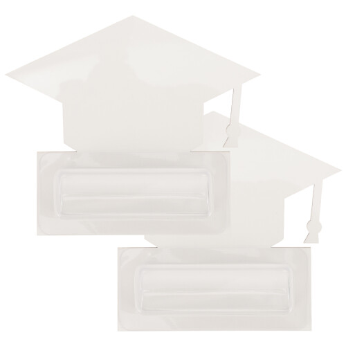 2Pcs Blank Graduation Cap Diy Note Cards With Lip Balm Pouches 2