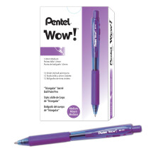 Pentel WOW! Gul   ckov    per    s v   suvn   m hrotom, stredne velk   , fialov   , balenie 12 kusov (BK440-V)
