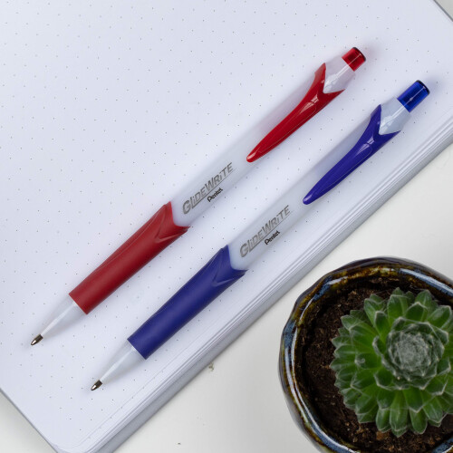 Pentel Pentel GlideWrite Ballpoint Pen with TechniFlo Ink  (1.0mm) Medium Lin 1