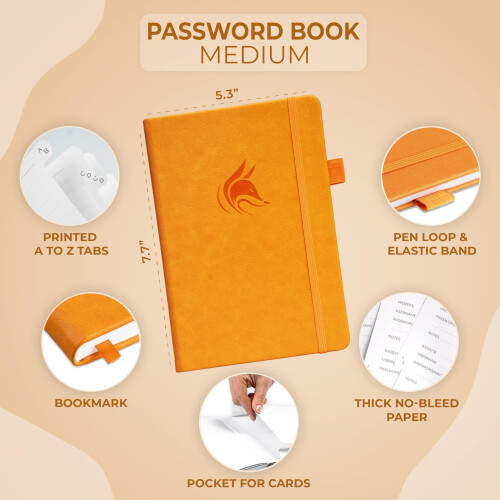 Clever Fox Password Book with tabs. Internet Address and Password Orga 1