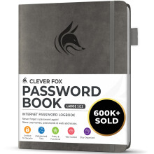 Clever Fox Wachtwoordboek met tabbladen. Internetadres en wachtwoordorganisatie
