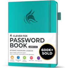 Clever Fox Wachtwoordboek met tabbladen. Internetadres en wachtwoordorganisatie