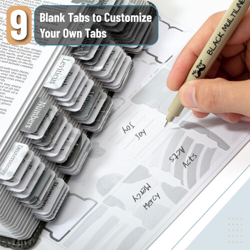 Mr. Pen- Bible Tabs 75 Tabs Tema grigio Tabs laminated Bible per donne 2