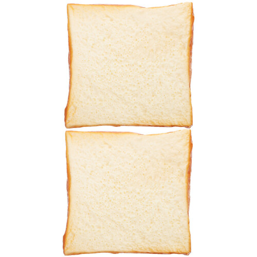 2Pcs Durable Simulated Bread Toast Model For Kitchen Photography Decor