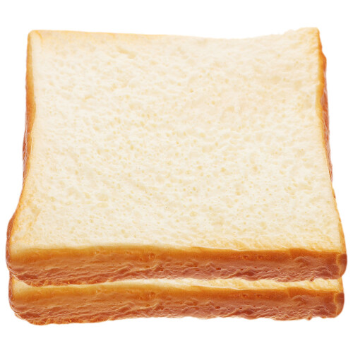 2Pcs Durable Simulated Bread Toast Model For Kitchen Photography Decor 1