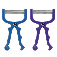 Portable corded facial hair removal epilator, 2 pieces