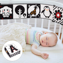 Tear-Proof Soft Baby Cloth Book Black & White Letters for Infants