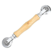 Groove repair roller, manual mosquito net rolling tool with wooden handle, double-ended groove roller tools, mosquito net retaining groove for indoor