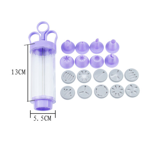 Cookie Press Kit With 10 Discs And 8 Icing Tips Plastic Biscuit Maker 1