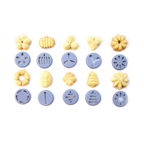 Cookie Press Kit With 10 Discs And 8 Icing Tips Plastic Biscuit Maker