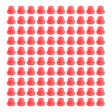 100Pcs Silicone Pin Cushion Coil Needles Grommets Tools Red