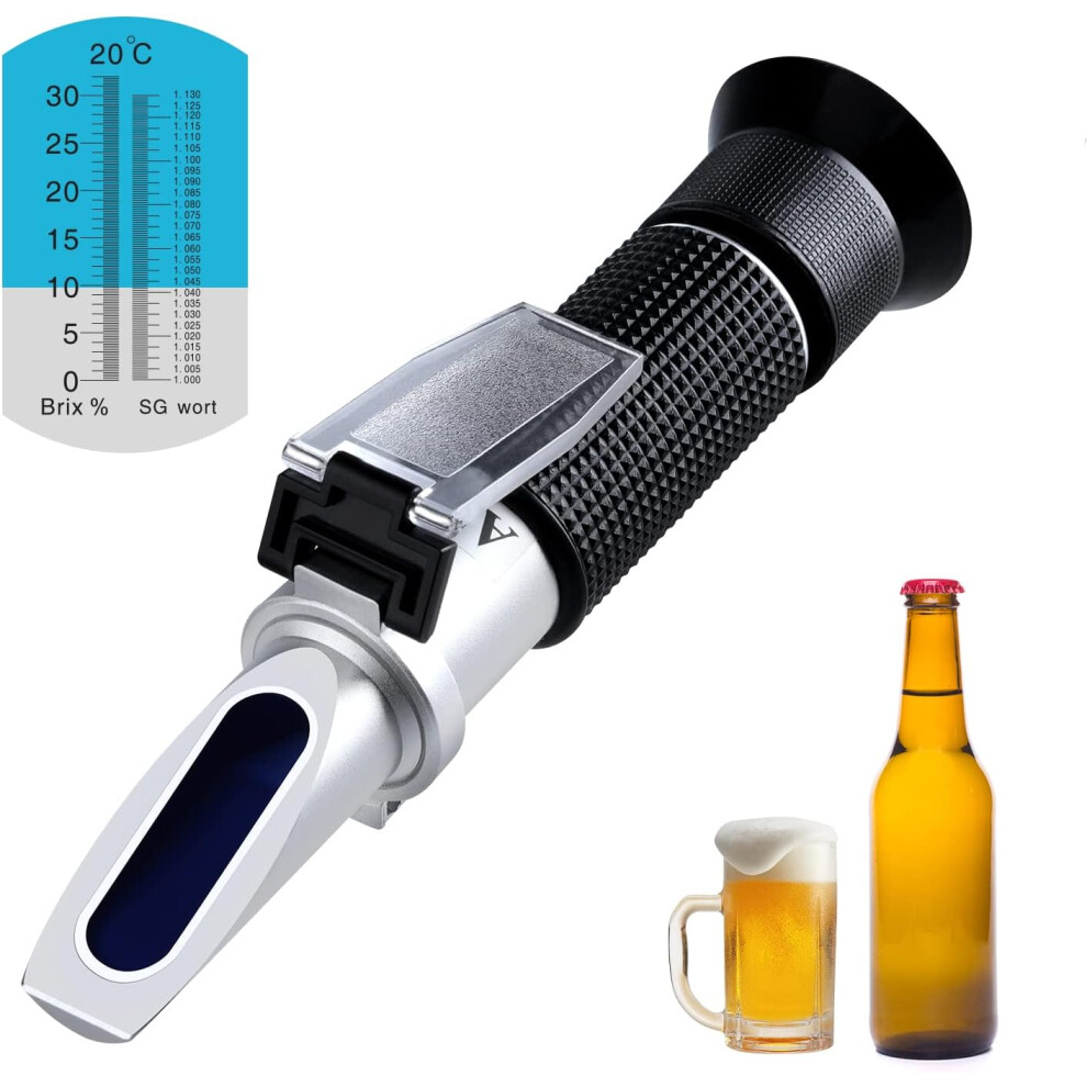 (Beer Counter) Brix Refractometer For Brewing Beer Wort Refractometer, Handheld Brix Refractometer Hydrometer With Atc (Automatic Temperature Compensa 749655518033