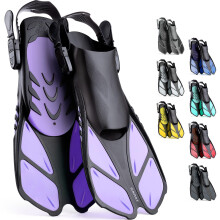 cAPAS Snorkel Fins Swim Fins Travel Size Short Adjustable for Snorkel