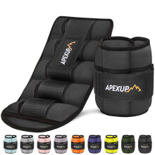 Pesas de tobillo ajustables APEXUP de 10 libras/par para mujeres y hombres Modulari