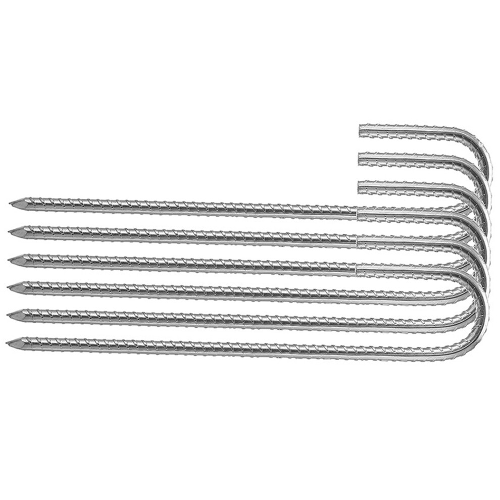 Galvanized Steel J Hook Rebar Stakes 6PCS Ground Anchors for Garden Fence-image-OPC-PKW7RQP-NEW