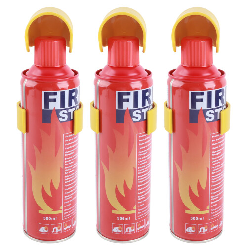 Efficient 500ml Foam Fire Extinguishers 3-Pack for Home and Car Use 1