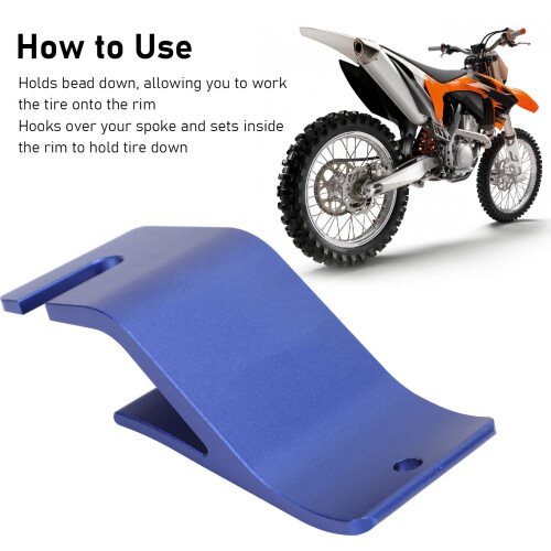 Compact Motorcycle Tire Replacement Tool CNC Aluminum Blue 2