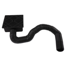 Low Profile Downspout Extender Flexible Pipe Catch Basin 4 Feet Black