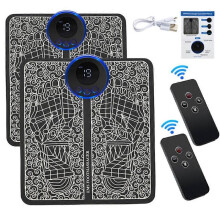 (2RC Foot Massage) Electric EMS Foot Massager Pad Feet Acupoints Muscle Stimulation Improve Blood Circulation Relief Pain Relax Massage Mashine